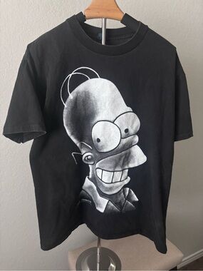 Vintage 1994 Homer Simpson T Shirt Matt Groening Giant Face Logotel USA Large